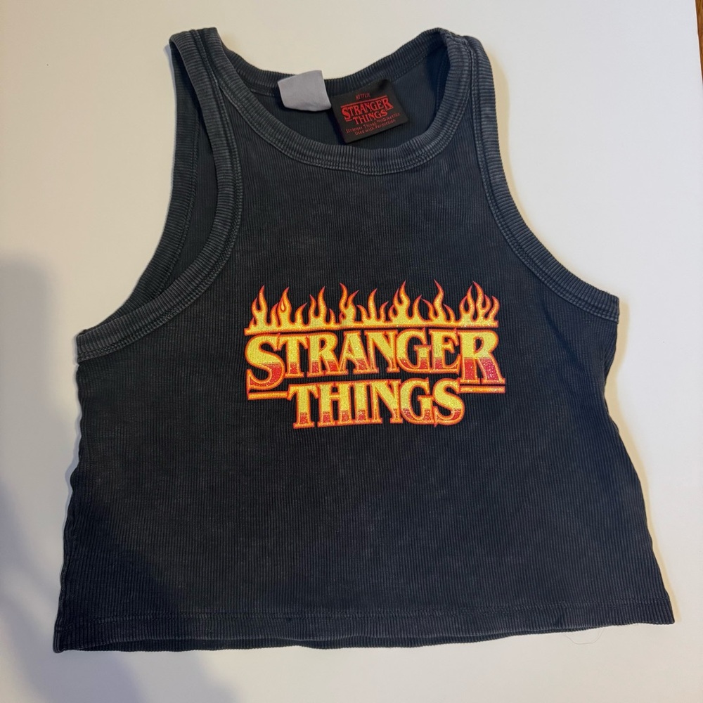 LIMITED EDITION Stranger Things by Zara Black Kids Tank Top - Picture 2 of 7